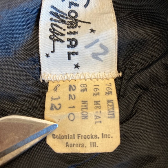 Vintage Black and Iridescent Fitted Cocktail Dress - Picture 14 of 14